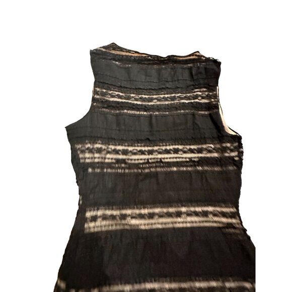MAX STUDIO Black Lace Scoopneck Tank Top Size Medium - Picture 4 of 5